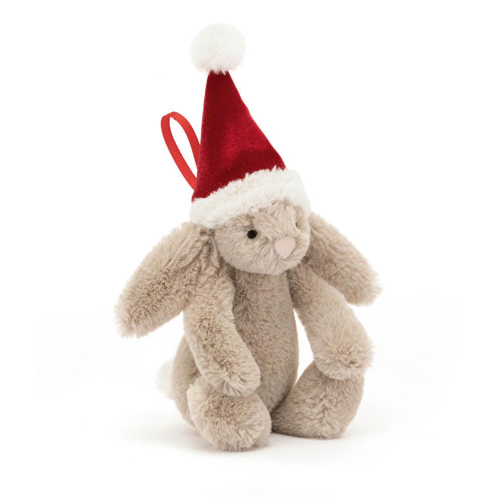 Animals Jellycat Bashful Christmas Bunny Decoration 13cm x 6cm x 4cm Beige | México  3279TSPHL