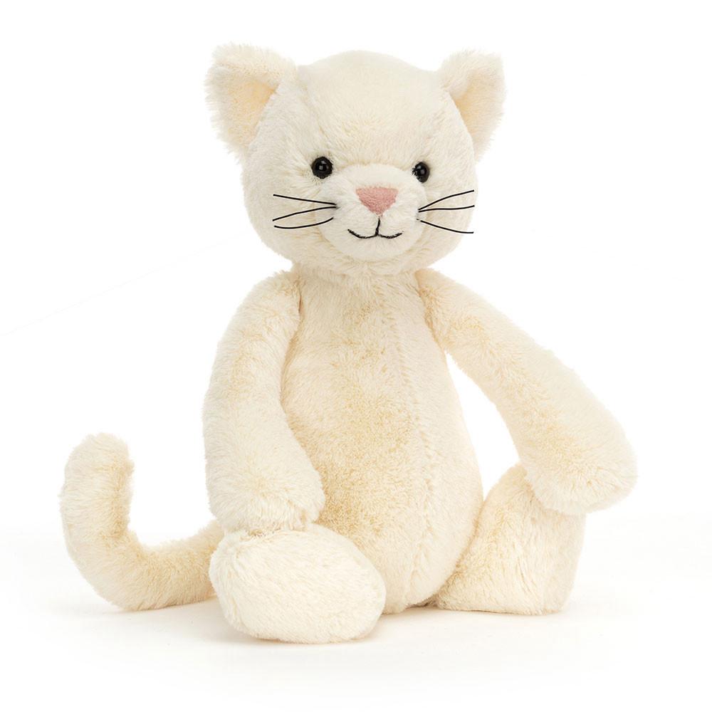 Animals Jellycat Bashful Cream Kitten 12.2in x 4.7in x 3.5in Blancos | México  9561ZSJXN