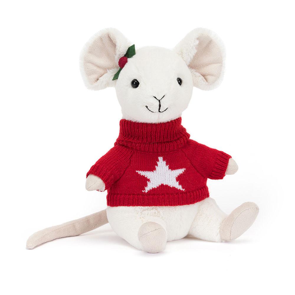 Animals Jellycat Merry Mouse Jumper 18cm x 9cm x 7cm Blancos | México  5214DVLMK