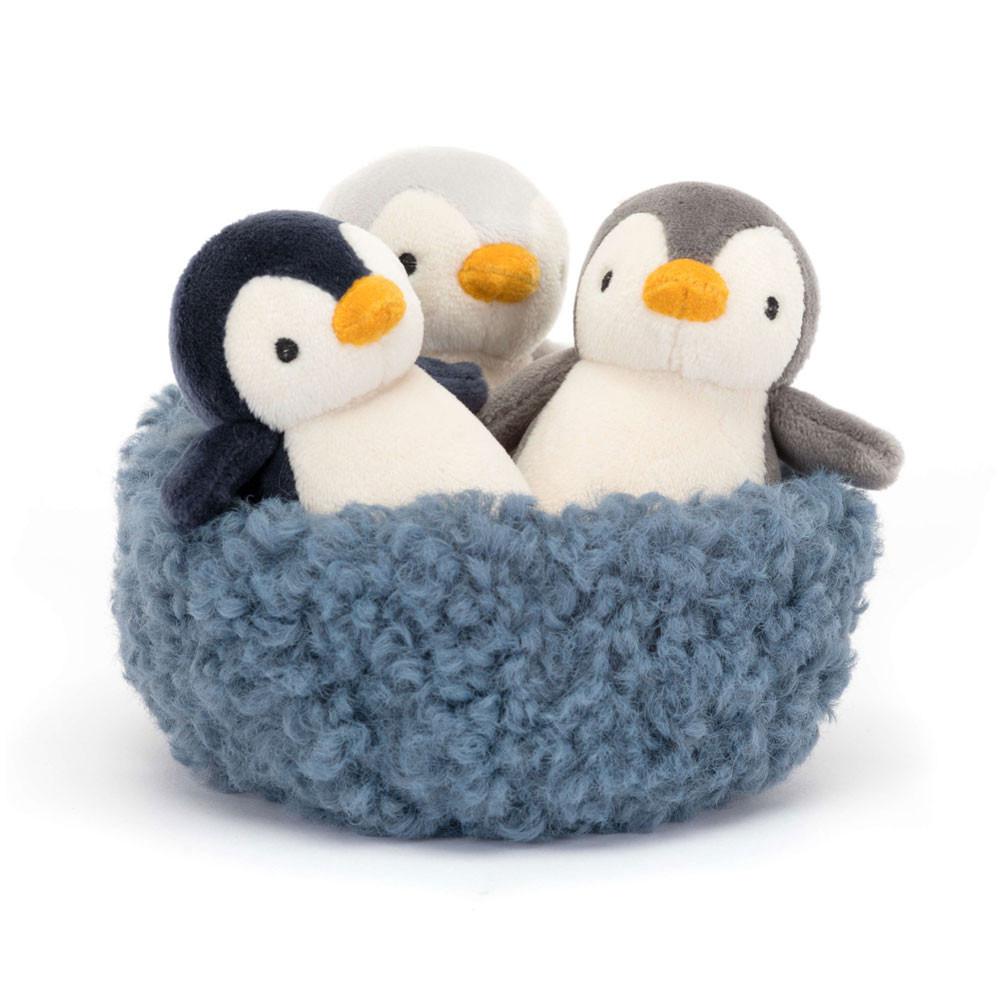 Animals Jellycat Nesting Penguins 11cm x 13cm x 13cm Grises | México  0981JAMSI