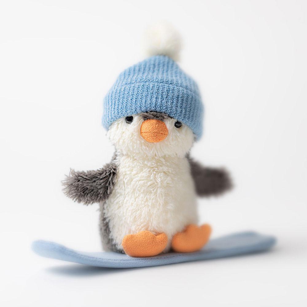 Animals Jellycat Peanut Penguin Snowboarding 12cm x 18cm x 4cm Negros | México  1834YZPID