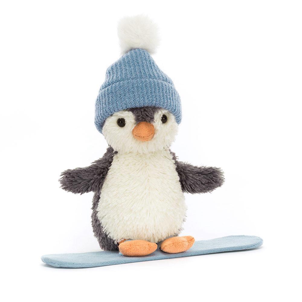 Animals Jellycat Peanut Penguin Snowboarding 12cm x 18cm x 4cm Negros | México  1834YZPID