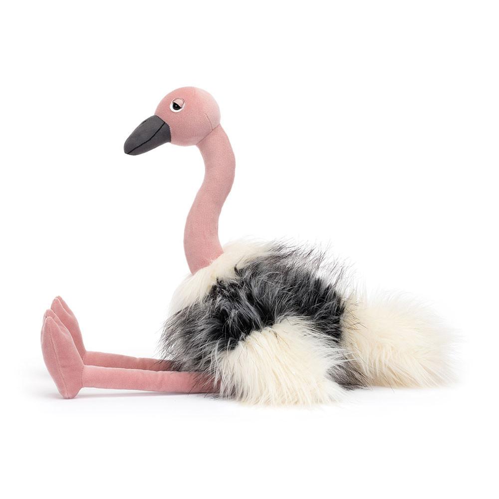 Animals Jellycat Ramonda Ostrich 55cm x 15cm x 15cm Rosas | México  6973EBIGO
