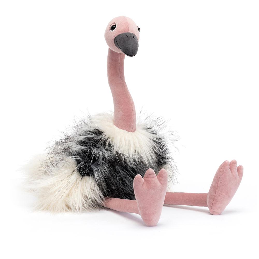 Animals Jellycat Ramonda Ostrich 55cm x 15cm x 15cm Rosas | México  6973EBIGO