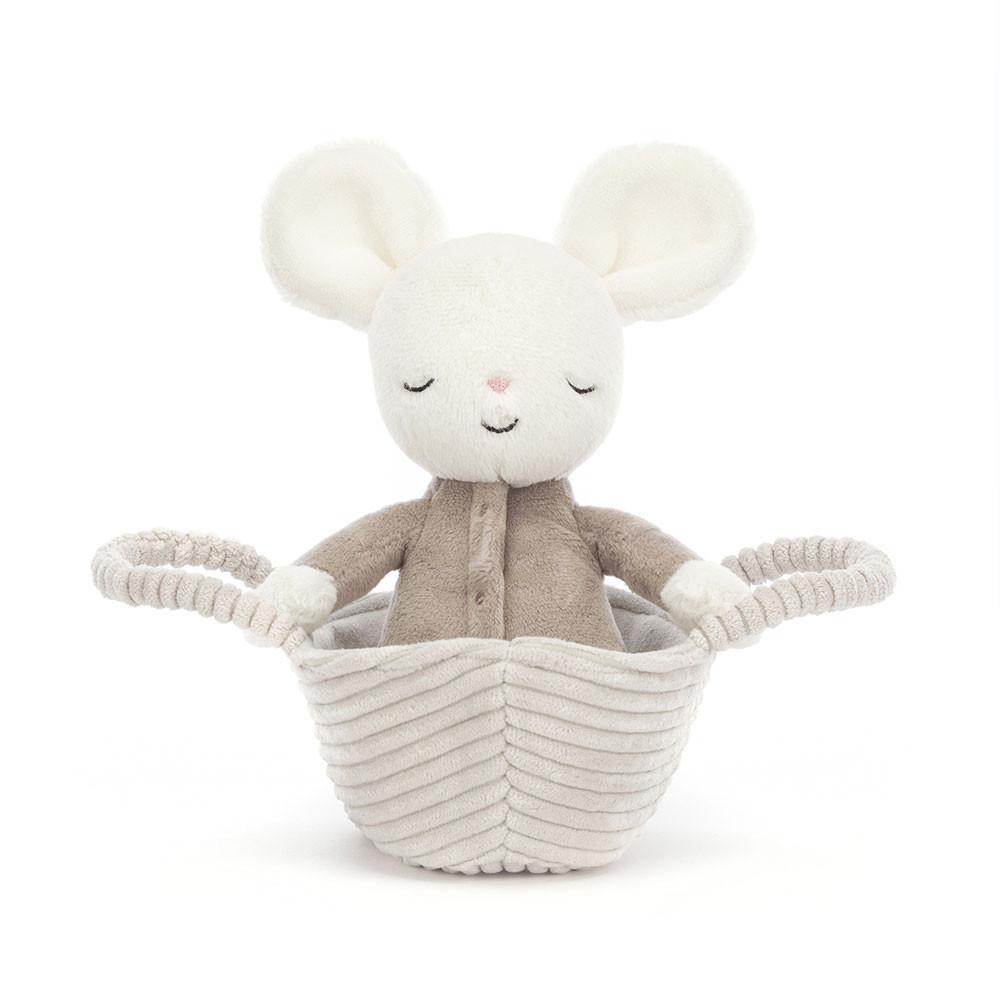 Animals Jellycat Rock-a-Bye Mouse 12cm x 9cm x 20cm Blancos | México  3605CWSKG
