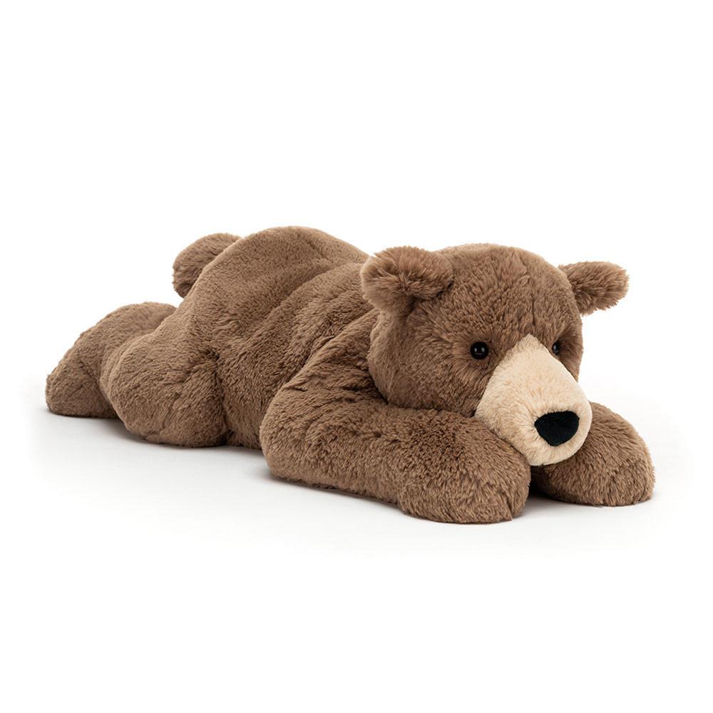 Animals Jellycat Woody Bear Lying 18cm x 19cm x 47cm Marrom | México  9183CNBKM