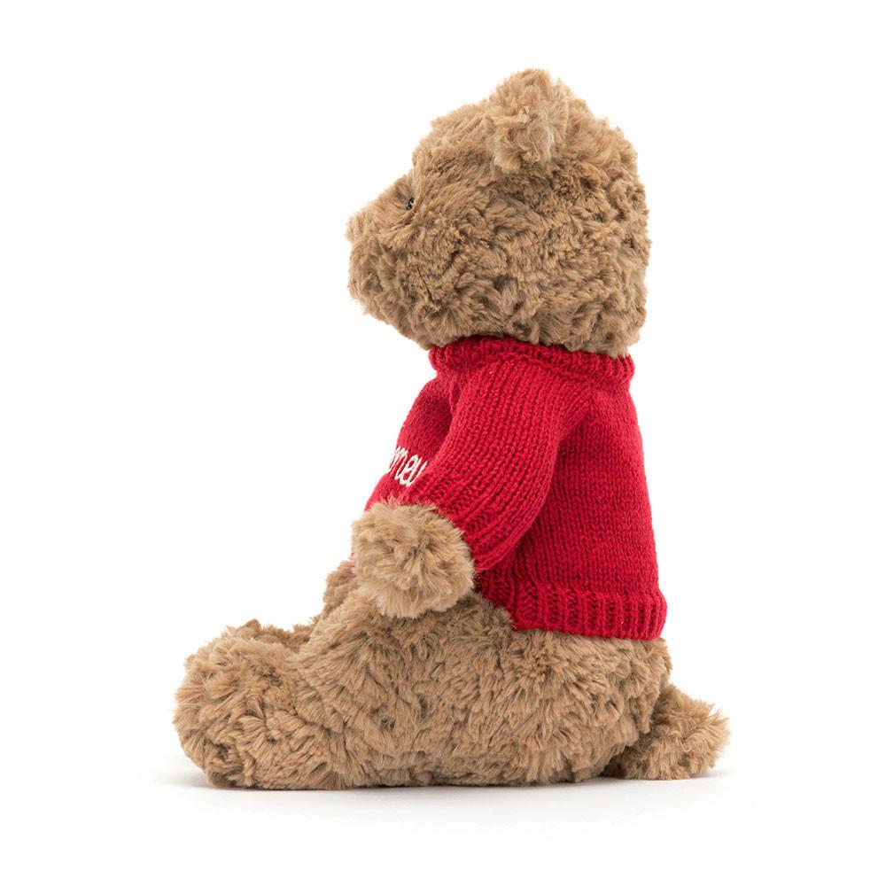 Baby & Books Jellycat Bartholomew Bear with Personalised Jumper 26cm x 12cm x 8cm Marrom | México  4087HJVIG