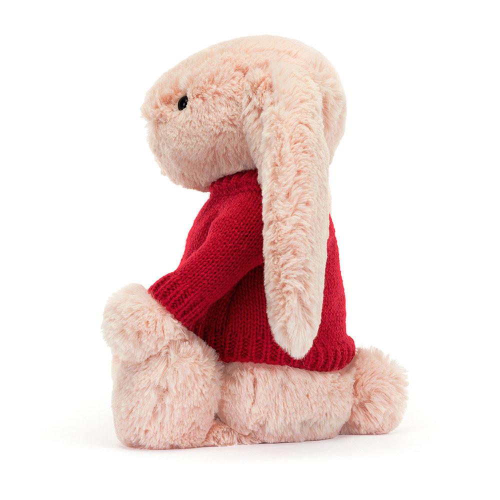 Baby & Books Jellycat Bashful Blush Bunny with Personalised Jumper 31cm x 12cm x 9cm Rosas | México  8014KBHVN