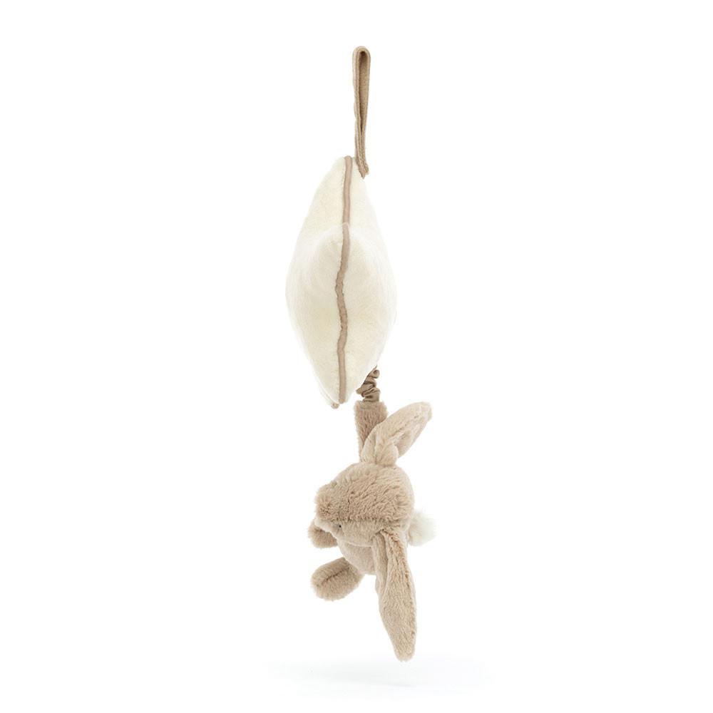 Baby & Books Jellycat Bashful Bunny Musical Pull 30cm x 20cm x 6cm Beige | México  5608PQGZB