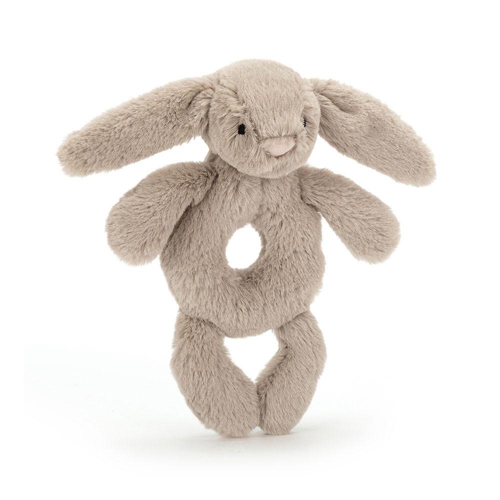 Baby & Books Jellycat Bashful Bunny Ring Rattle 18cm x 8cm x 2cm Beige | México  4926JGOKL