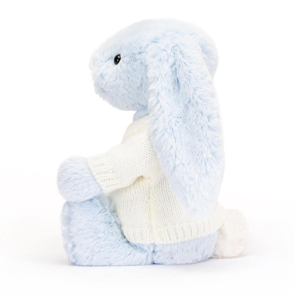 Baby & Books Jellycat Bashful Bunny with Personalised Cream Jumper 31cm x 12cm x 9cm Azules | México  8257FHGXO