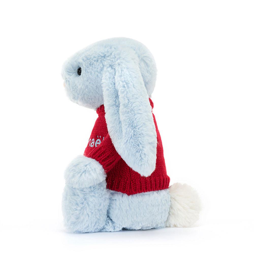 Baby & Books Jellycat Bashful Bunny with Personalised Jumper 31cm x 12cm x 9cm Azules | México  7281AJKMH