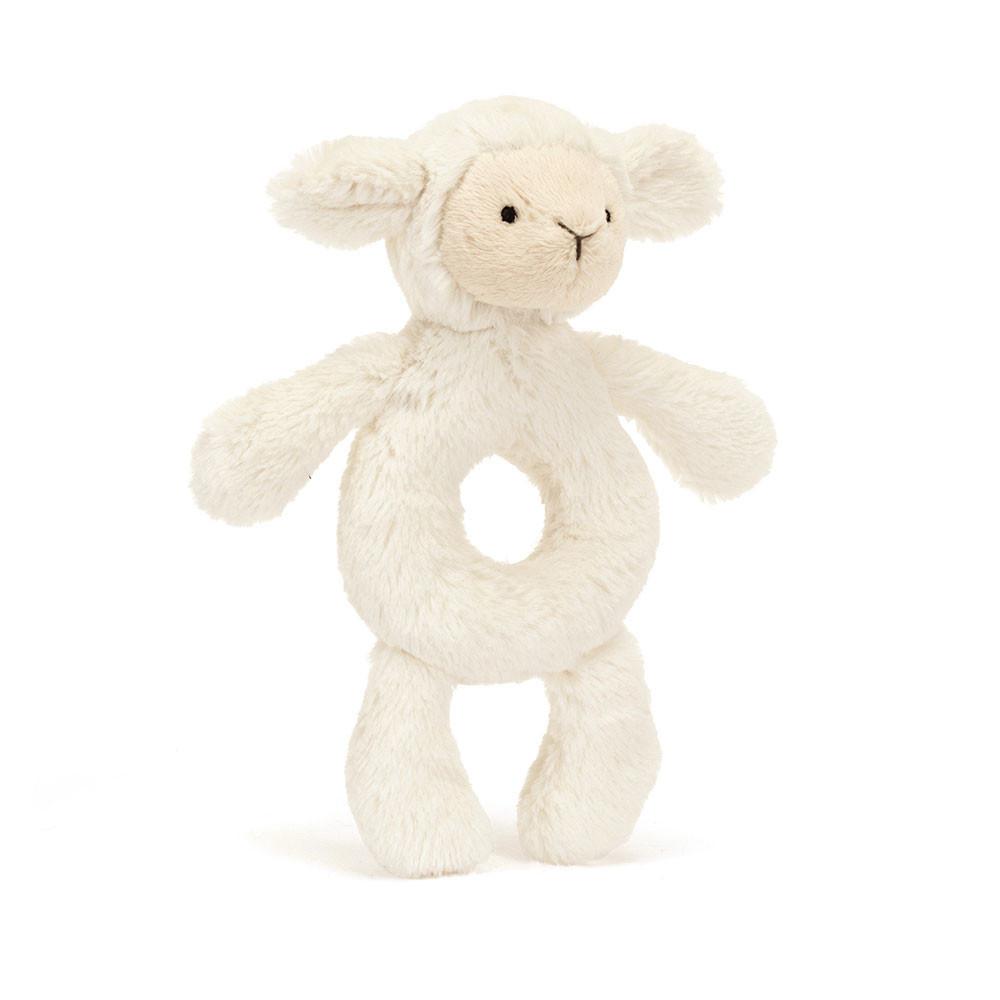 Baby & Books Jellycat Bashful Lamb Ring Rattle 18cm x 8cm x 2cm Blancos | México  3825PTUWF