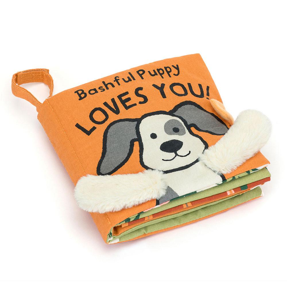 Baby & Books Jellycat Bashful Puppy Loves You Book 15cm x 15cm x 5cm Blancos | México  6790CLQYS
