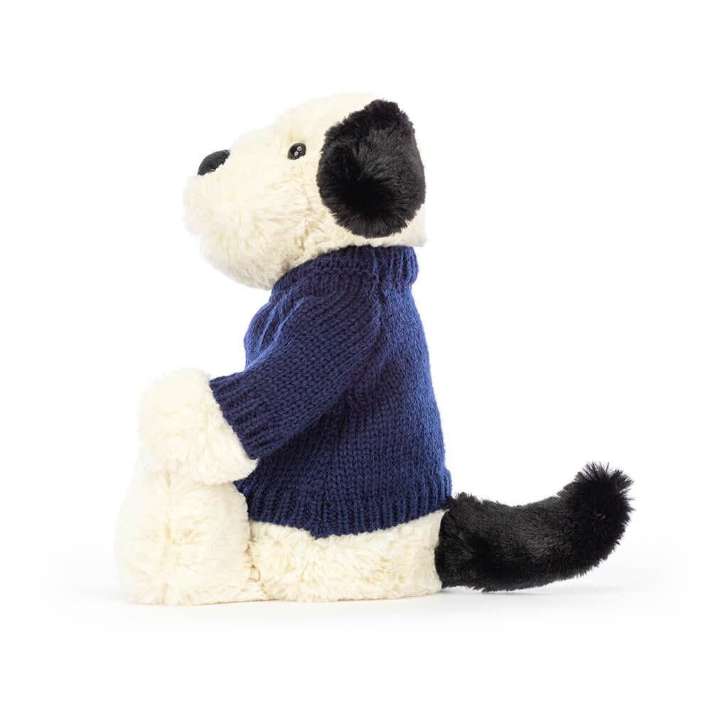 Baby & Books Jellycat Bashful & Cream Puppy with Personalised Navy Jumper 31cm x 12cm x 9cm Blancos | México  0147UXRIK