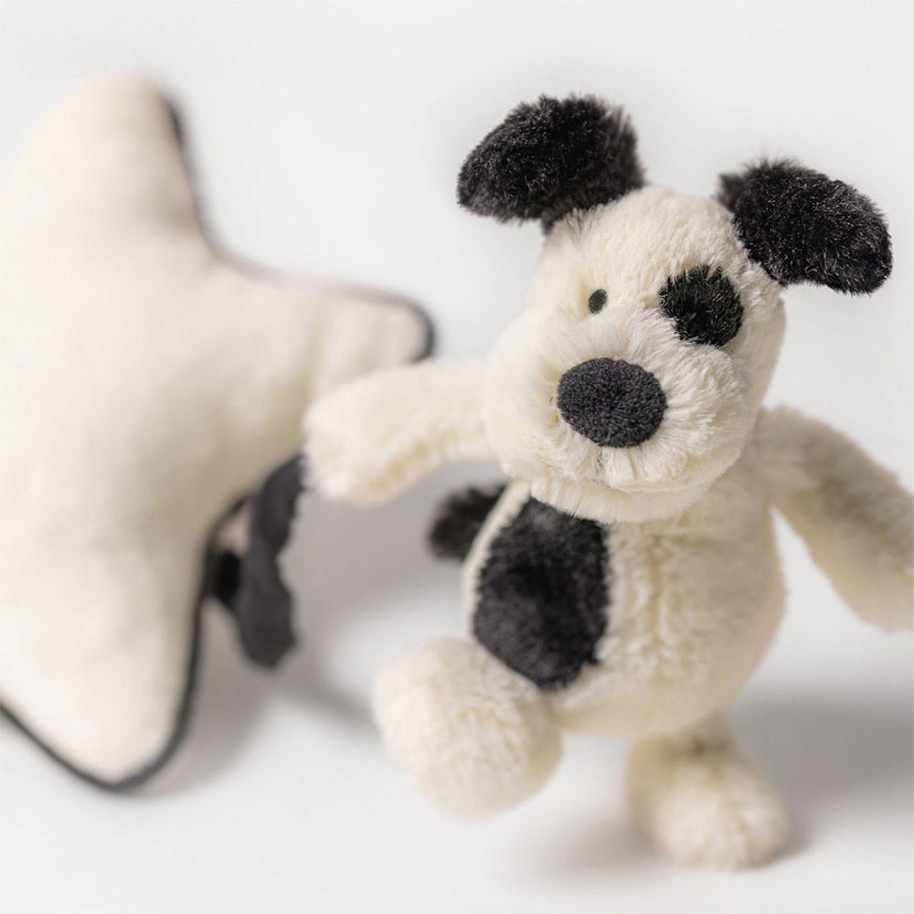 Baby & Books Jellycat Bashful & Cream Puppy Musical Pull 30cm x 20cm x 6cm Blancos | México  1582PXFKJ