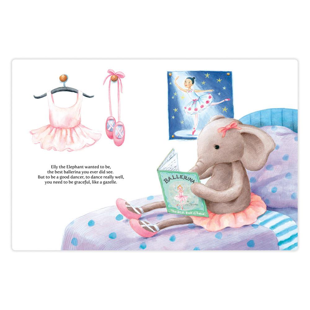 Baby & Books Jellycat Elly Ballerina Book and Dancing Darcey Elephant Grises | México  7215SHFZY