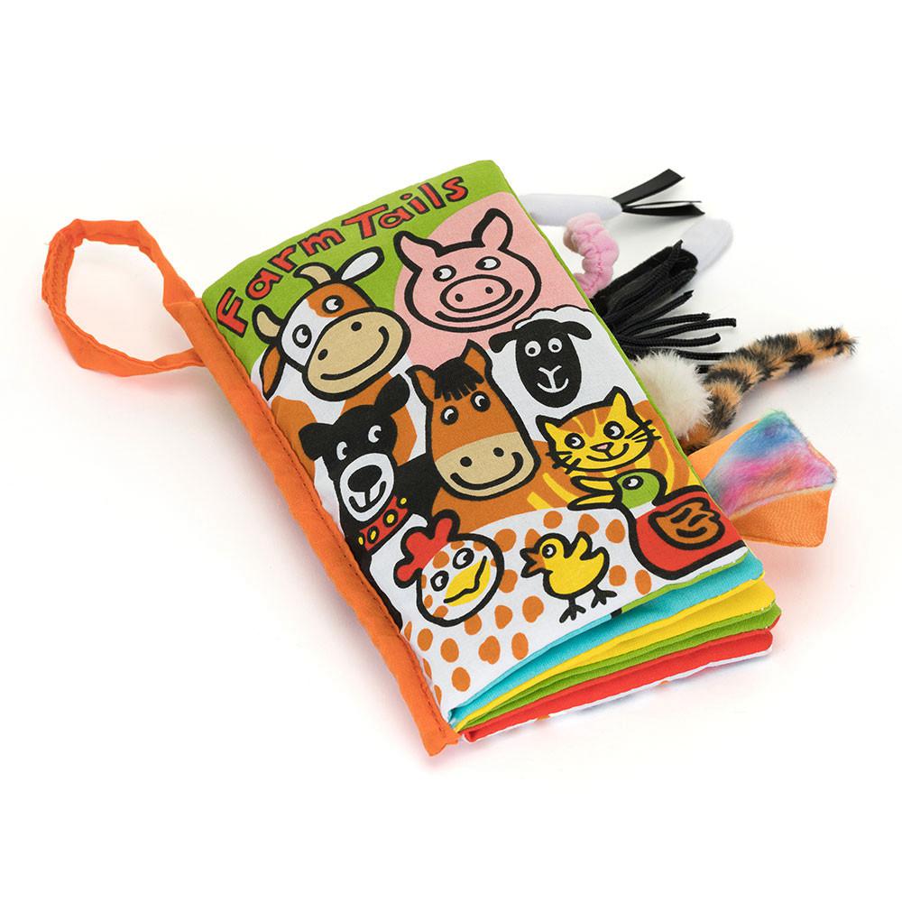 Baby & Books Jellycat Farm Tails Activity Book 22cm x 13cm x 5cm Verdes | México  1475NDBUT