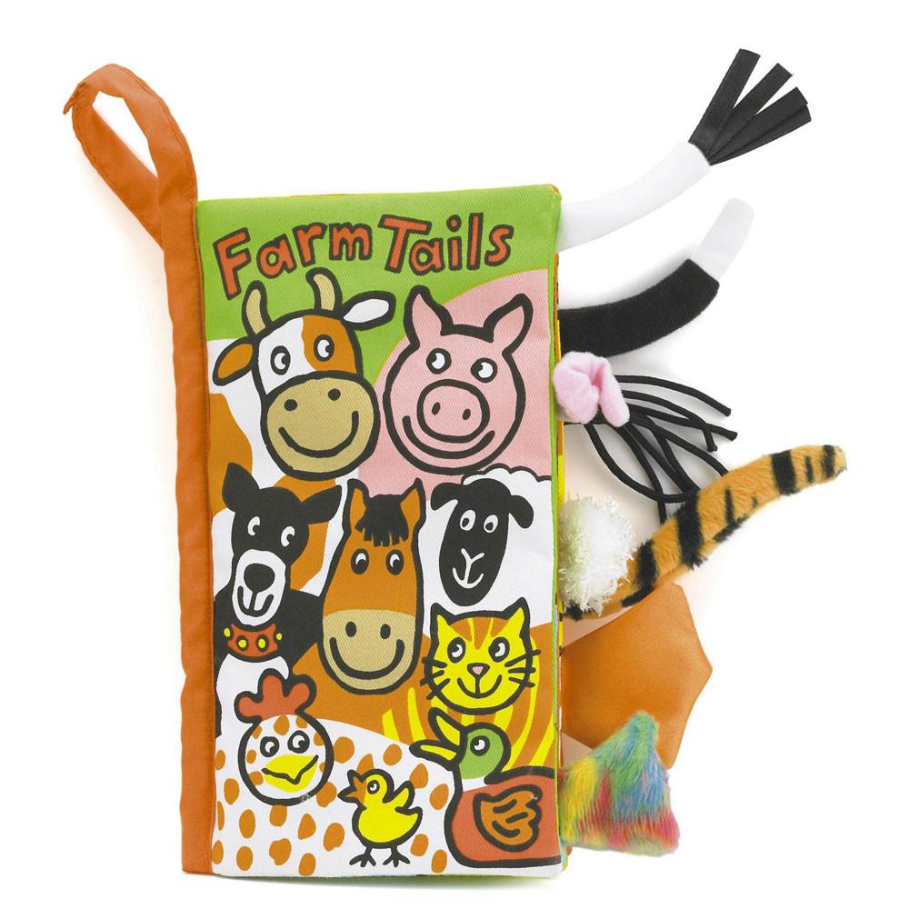 Baby & Books Jellycat Farm Tails Activity Book 22cm x 13cm x 5cm Verdes | México  1475NDBUT