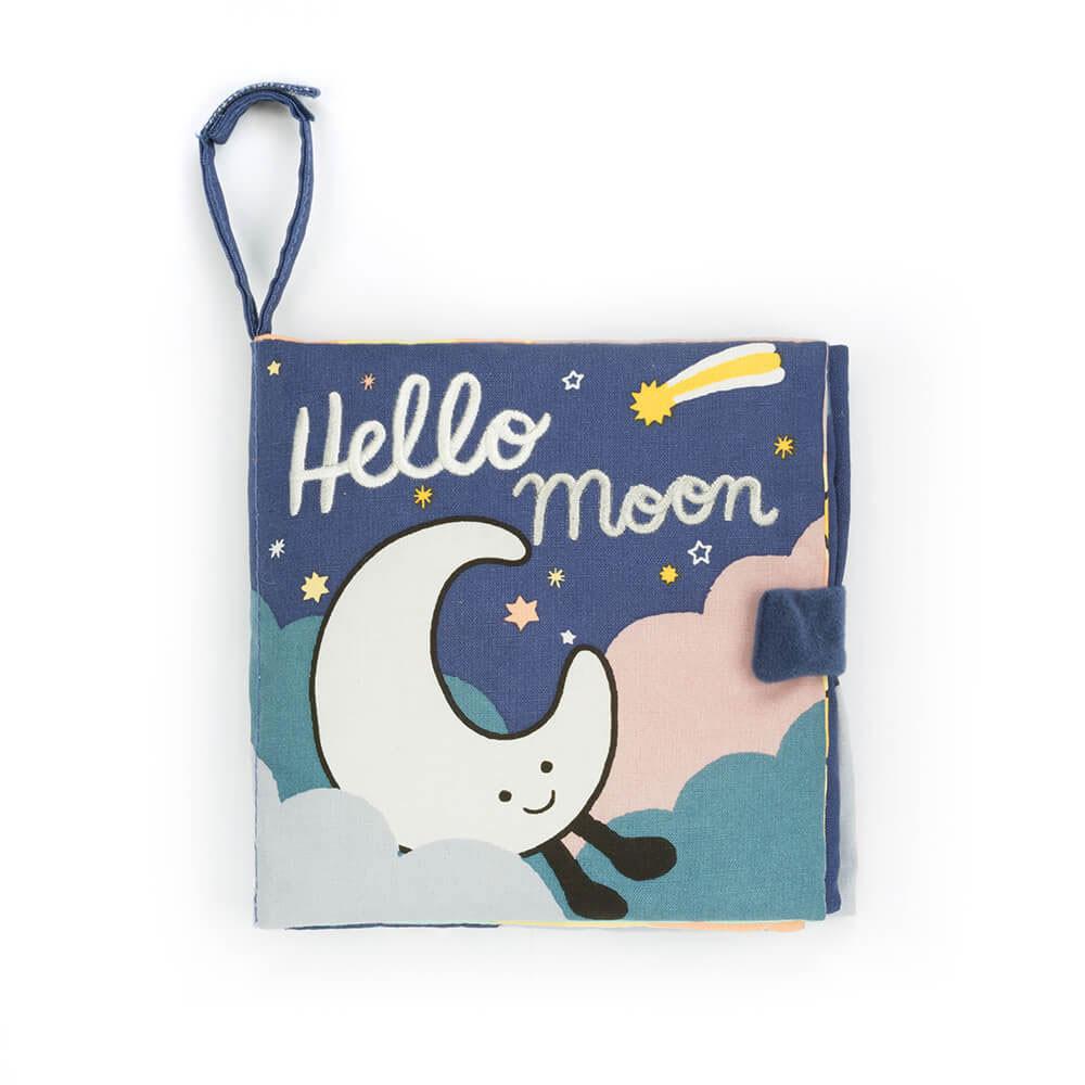 Baby & Books Jellycat Hello Moon Fabric Book 18cm x 18cm x 5cm Blancos | México  4621LENIY