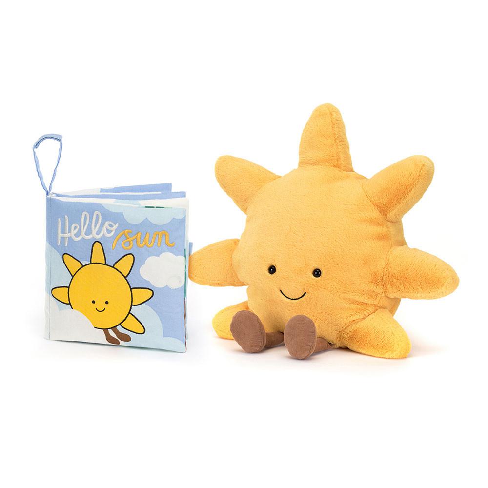 Baby & Books Jellycat Hello Sun Fabric Book and Sun Medium Amarillos | México  7603IUAKP