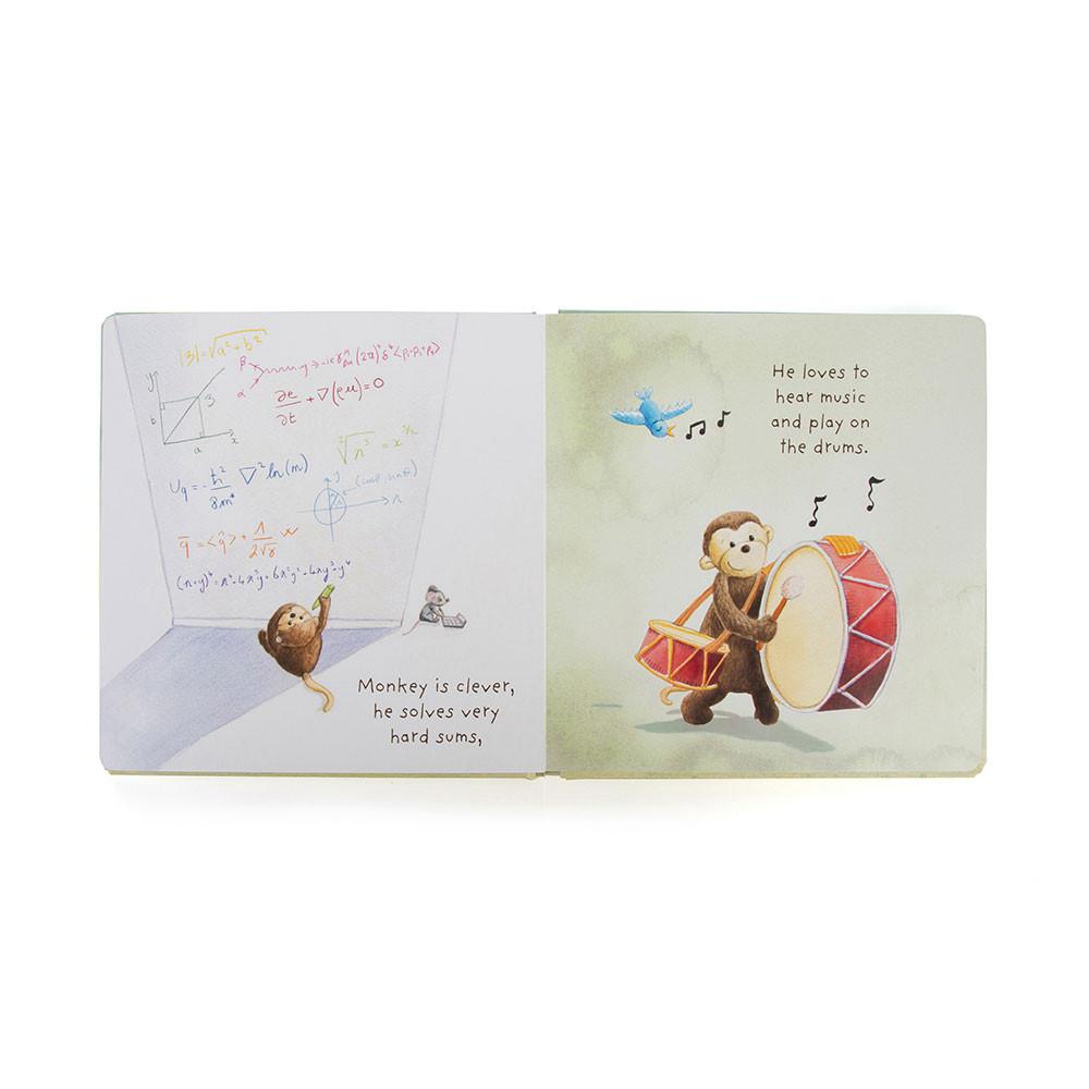 Baby & Books Jellycat I Know A Monkey Book 23cm x 23cm x 2cm Verdes | México  1826SYDXO