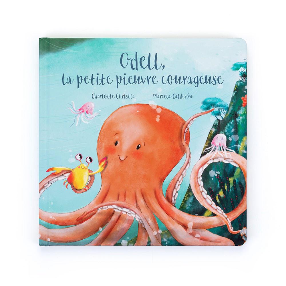 Baby & Books Jellycat Odell, La Petite Pieuvre Courageuse Livre 23cm x 23cm x 2cm Naranjas | México  5698GUAXD
