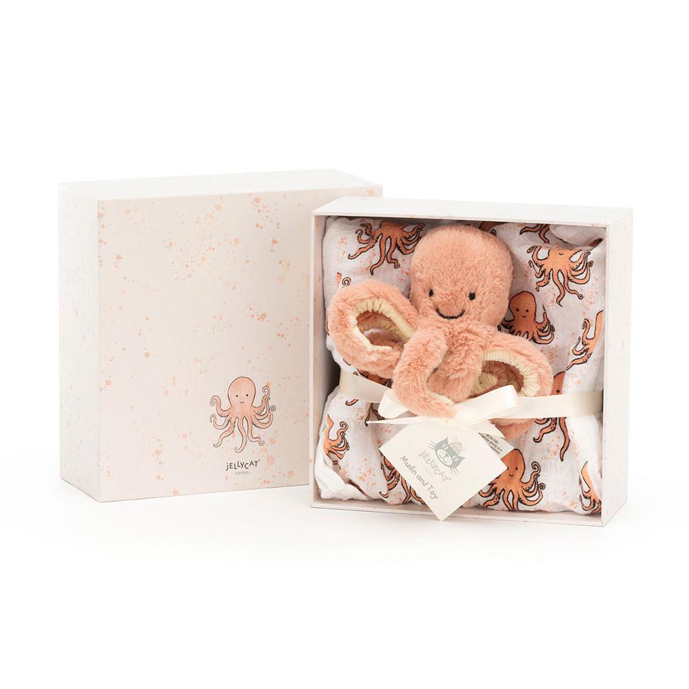 Baby & Books Jellycat Odell Octopus Gift Set 18cm x 18cm x 8cm Naranjas | México  8145XDWFL