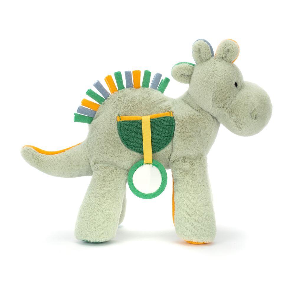 Baby & Books Jellycat Peek-a-Book Dino Activity Toy 20cm x 8cm Verdes | México  3927IXKZA