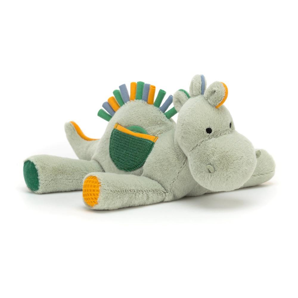 Baby & Books Jellycat Peek-a-Book Dino Activity Toy 20cm x 8cm Verdes | México  3927IXKZA