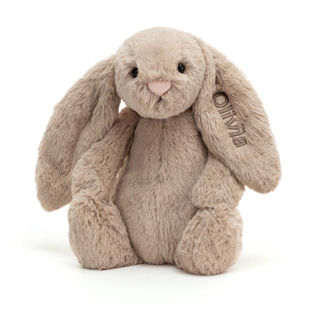 Baby & Books Jellycat Personalised Bashful Bunny Medium 31cm x 12cm x 9cm Beige | México  1987PHDAJ