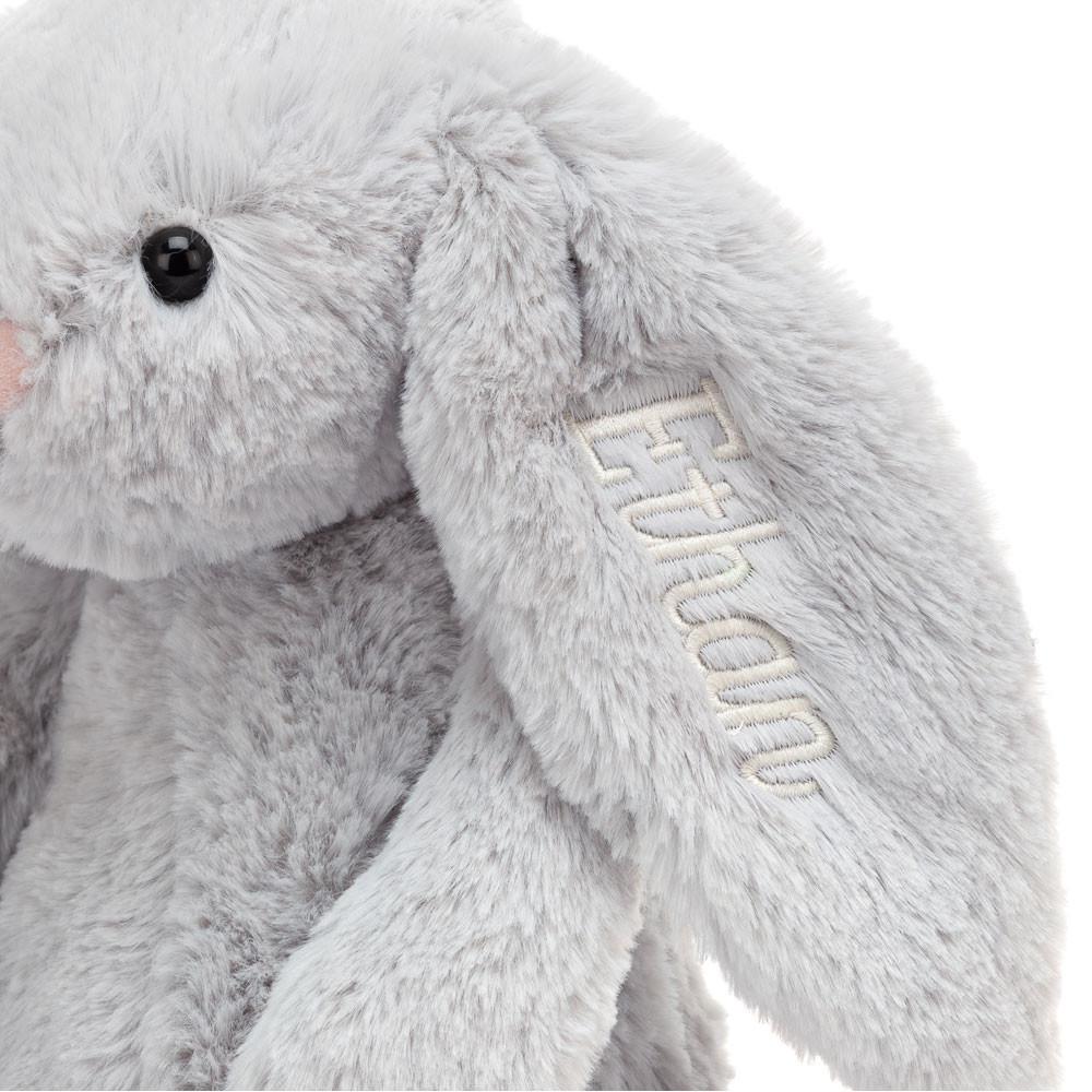 Baby & Books Jellycat Personalised Bashful Silver Bunny Medium 31cm x 12cm x 9cm Grises | México  6480BOCRE
