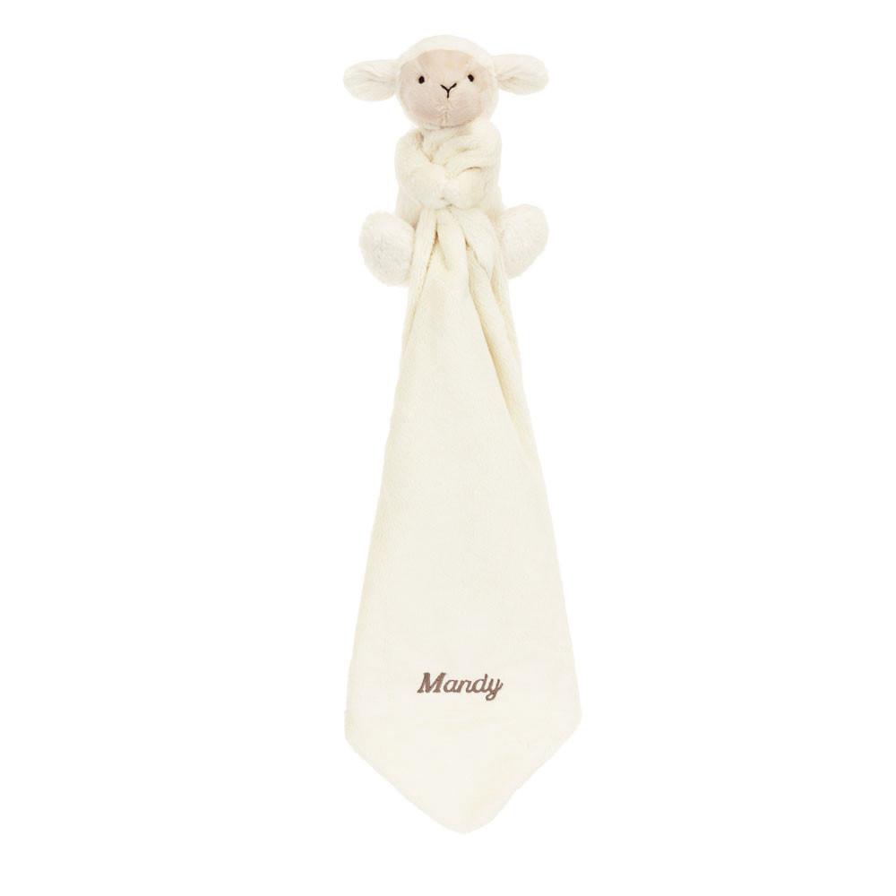 Baby & Books Jellycat Personalised Bashful Lamb Soother 15cm x 34cm x 34cm Blancos | México  6537OCRJK