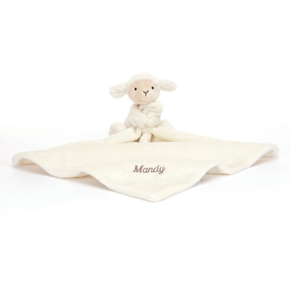 Baby & Books Jellycat Personalised Bashful Lamb Soother 15cm x 34cm x 34cm Blancos | México  6537OCRJK