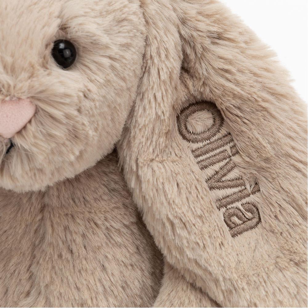 Baby & Books Jellycat Personalised Bashful Bunny Medium 31cm x 12cm x 9cm Beige | México  1098BKZDH