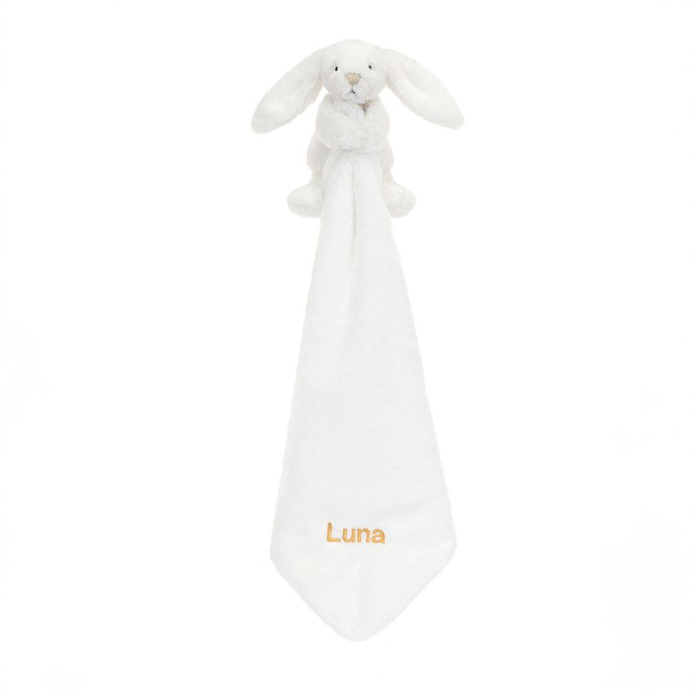 Baby & Books Jellycat Personalised Bashful Luxe Bunny Luna Soother 15cm x 34cm x 34cm Blancos | México  3974ROEAW
