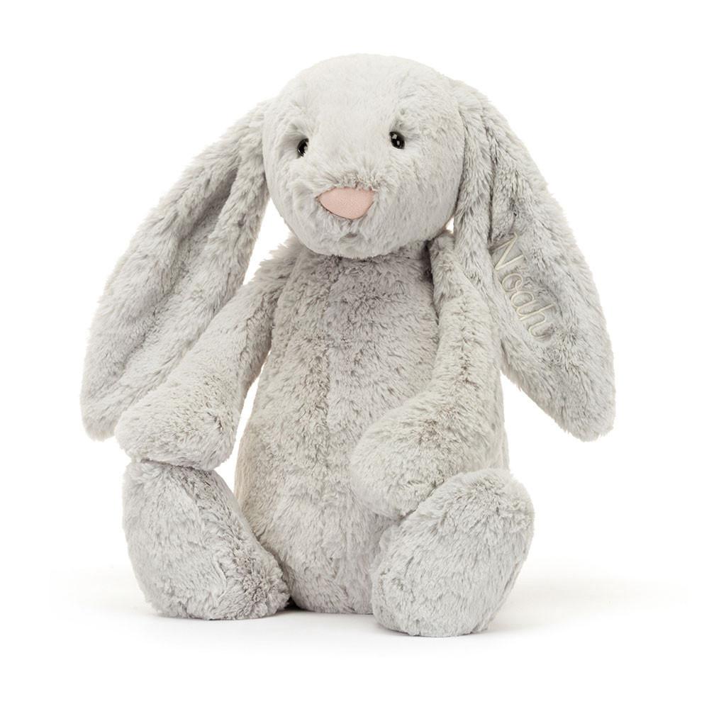 Baby & Books Jellycat Personalised Bashful Silver Bunny Huge 51cm x 21cm x 12cm Grises | México  8972UNIOF
