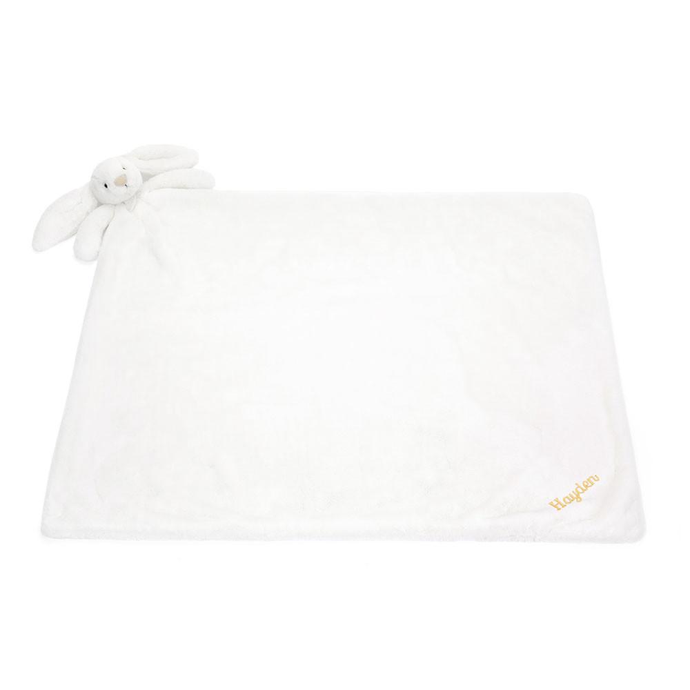 Baby & Books Jellycat Personalised Bashful Luxe Bunny Luna Blankie 56cm x 70cm x 9cm Blancos | México  7984YVZLP
