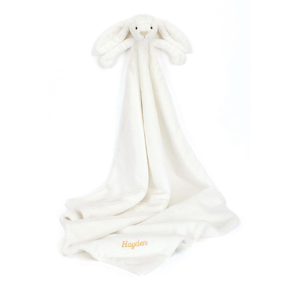 Baby & Books Jellycat Personalised Bashful Luxe Bunny Luna Blankie 56cm x 70cm x 9cm Blancos | México  7984YVZLP