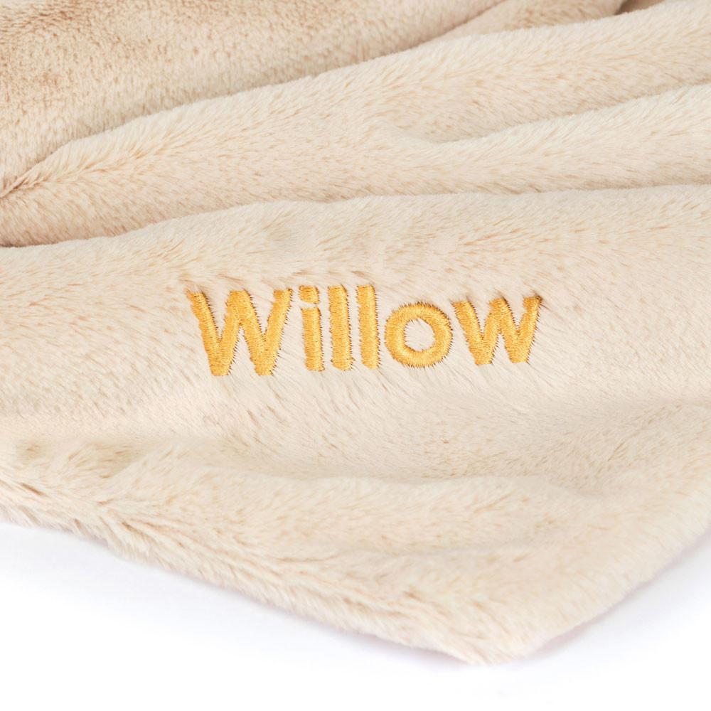Baby & Books Jellycat Personalised Bashful Luxe Bunny Willow Blankie 56cm x 70cm x 9cm Beige | México  3426DFPVA