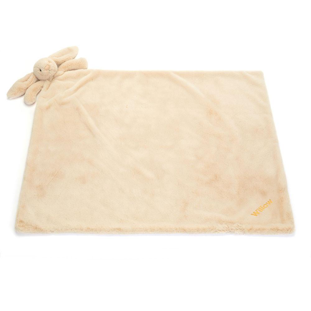 Baby & Books Jellycat Personalised Bashful Luxe Bunny Willow Blankie 56cm x 70cm x 9cm Beige | México  3426DFPVA