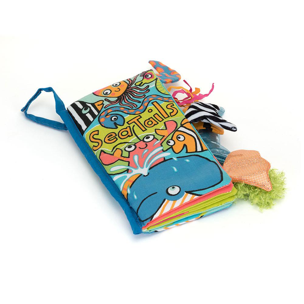 Baby & Books Jellycat Sea Tails Book 22cm x 13cm x 5cm Azules | México  9536IXUZP