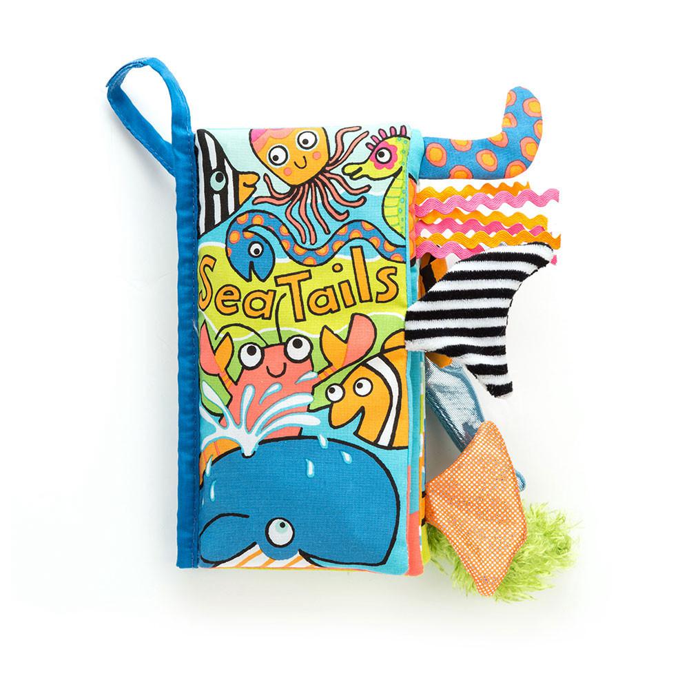 Baby & Books Jellycat Sea Tails Book 22cm x 13cm x 5cm Azules | México  9536IXUZP