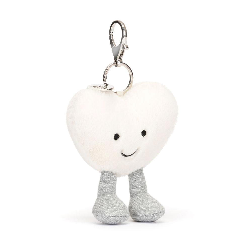 Bag Charm Jellycat Cream Heart 13cm x 9cm x 3cm Blancos | México  6208EKGZA