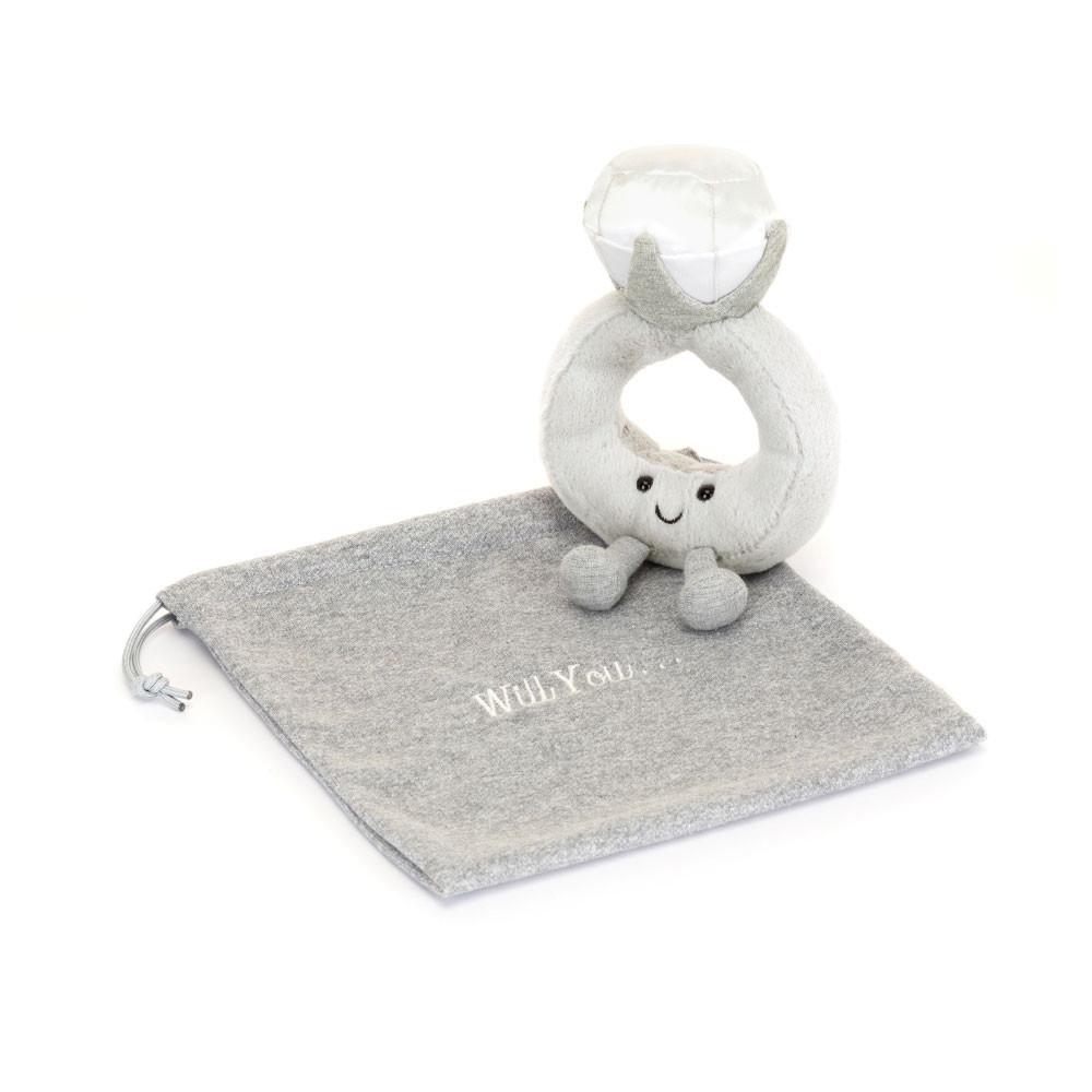 Bolsa Jellycat Diamond Ring with Personalised 20cm x 12cm x 5cm Grises | México  3528ZPHEA