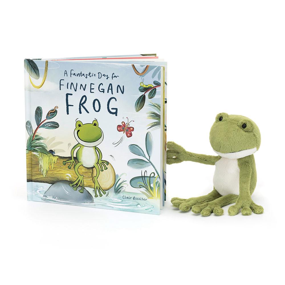 Discover Jellycat A Fantastic Day for Finnegan Frog Book and Finnegan Frog Verdes | México  3714NLZMO