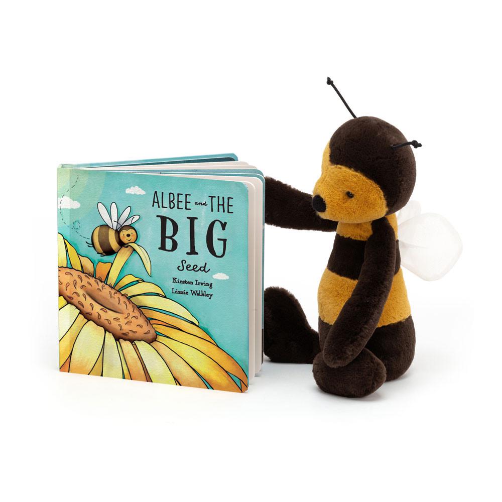 Discover Jellycat Albee And The Big Seed Book and Bashful Bee Medium Negros | México  2578KWCTH