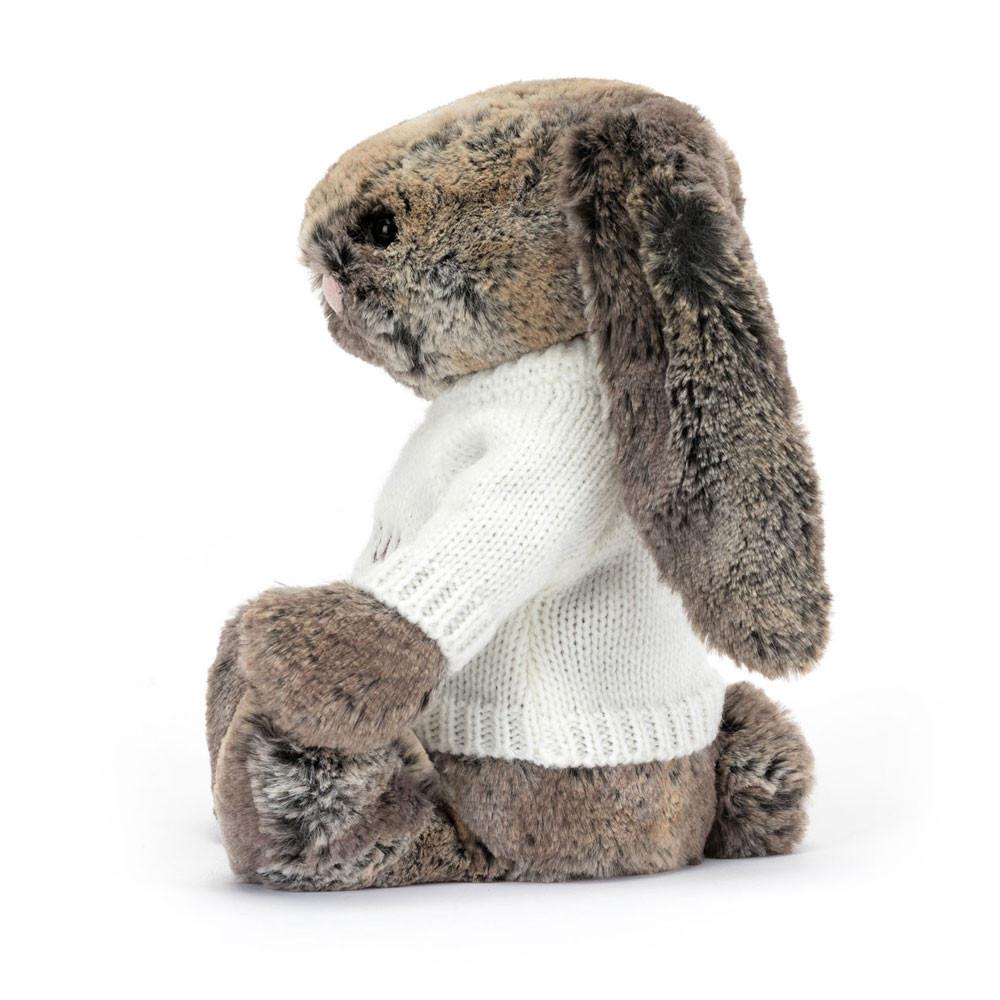 Discover Jellycat Bashful Cottontail Bunny with Personalised Cream Jumper 31cm x 12cm x 9cm Marrom | México  9548TMPRV