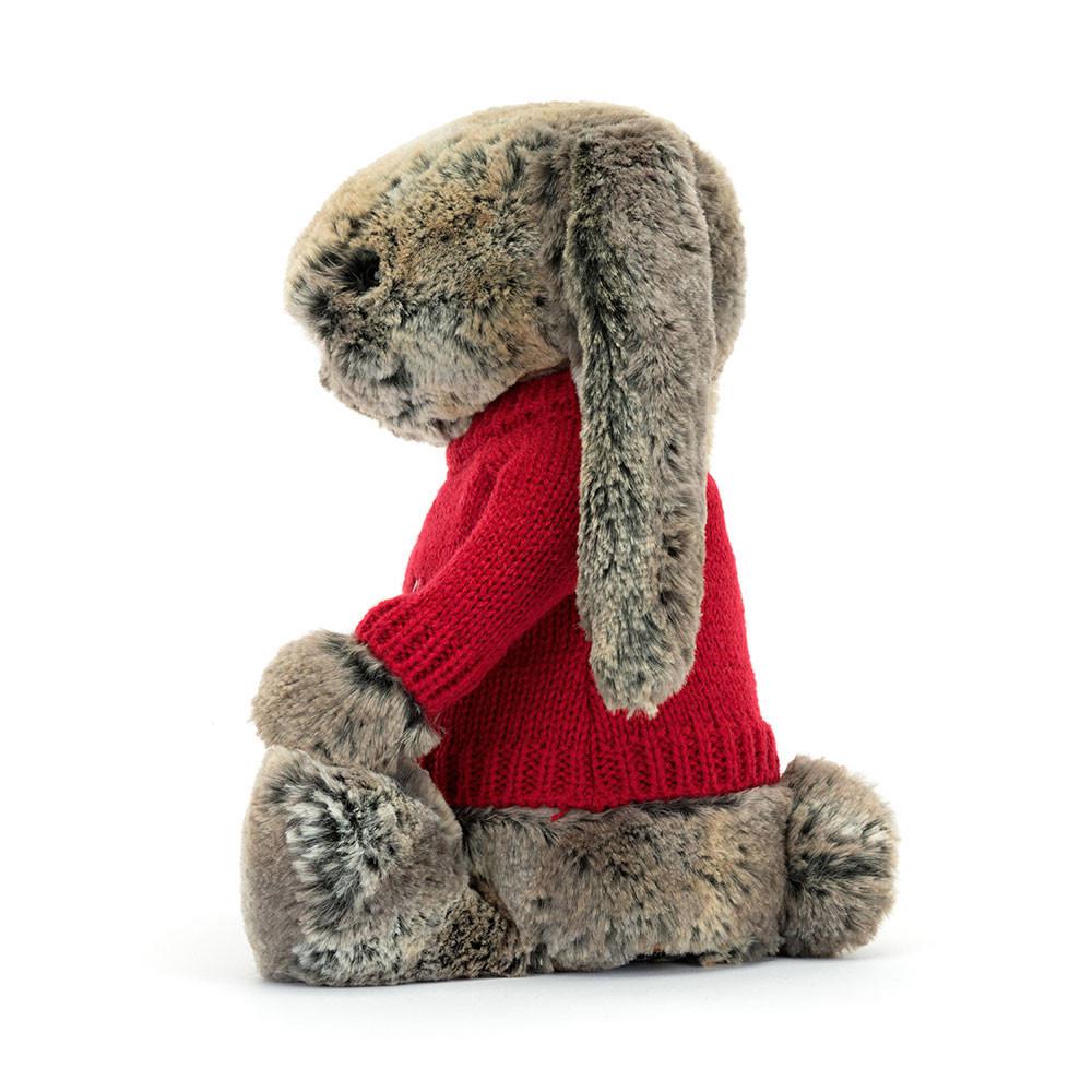 Discover Jellycat Bashful Cottontail Bunny with Personalised Jumper 31cm x 12cm x 9cm Marrom | México  3708LKQBA