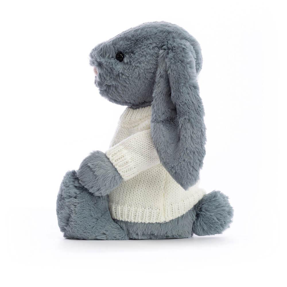 Discover Jellycat Bashful Dusky Bunny with Personalised Cream Jumper 31cm x 12cm x 9cm Azules | México  2091OFEWM
